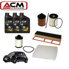 KIT TAGLIANDO FIAT 500 1.3 MULTIJET 75CV 55KW DAL 10/2007 + 3L SELENIA WR 5W30