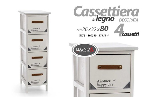 Cassettiera cassetti legno - cassettiera, 4