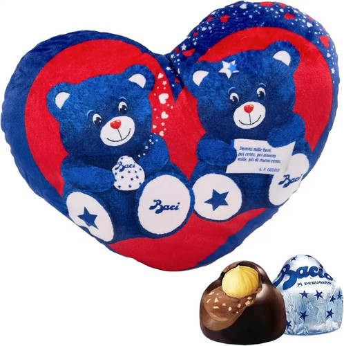 Baci perugina cuscino cuore - perugina,