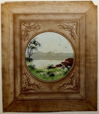 Dipinto a tempera Paesaggio Primi ‘900 (D117) Come da foto