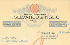 Lettera int. F. SELVATICO & FIGLIO Commerciale per Ufficio. Milano 1932