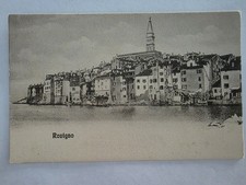 CARTOLINA POST CARD ISTRIA CROAZIA ROVIGNO PRIMI 900