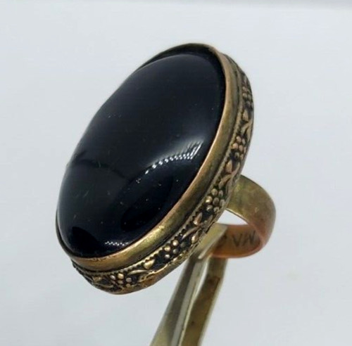 Anello vintage ottone onice - anello,