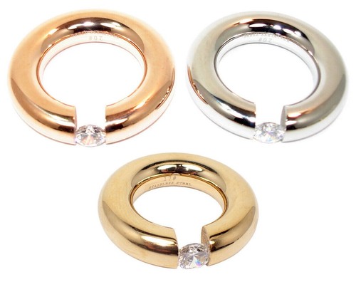 Anello donna acciaio - in,