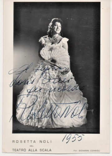 Autografo soprano rosetta noli - soprano,