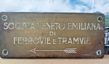 targa ottone ferrovie venete