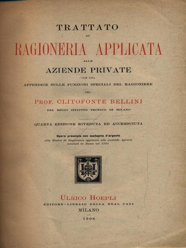 Trattato ragioneria - trattato, di