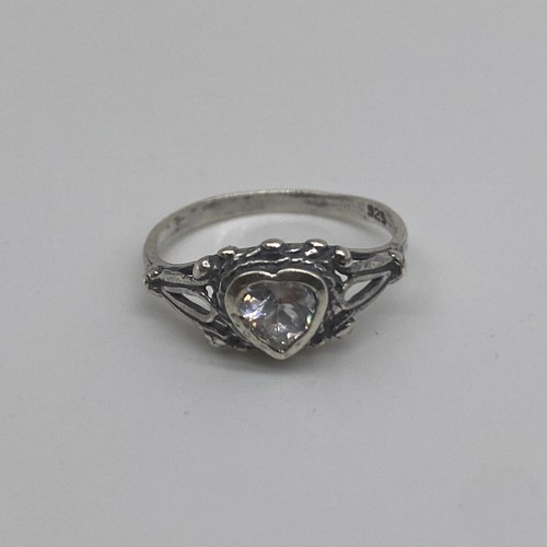 Anello con strass - , bianco