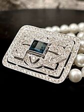 ✨ Bracciale di perle con chiusura in argento 925 e pietra blu ✨