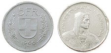 Svizzera moneta da 5 Franchi  del 1968
