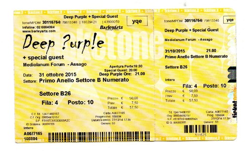 Biglietto concerto deep purple - deep,