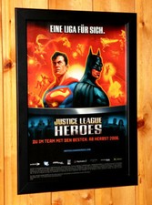 Justice League Heroes Small Poster / Old Ad Page Framed PS2 Xbox Nintendo DS