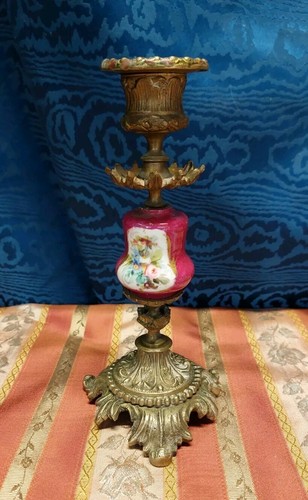 Antico candelabro bugia bronzo - candelabro,