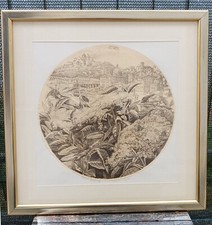 ROBERTO STELLUTI Fabriano incisione acquaforte 15di100 "motivo anconetano" 1986