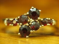 Anello In Oro Giallo 8kt 333 Con 1,58ct Di Granato Cluster / 2,3g / RG 59