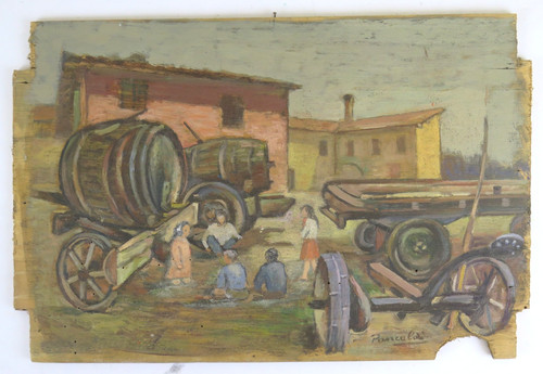 Quadro olio tavola - ad,