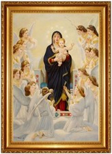 QUADRO OLIO Madonna con Gesù