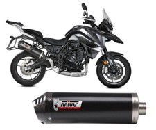 Terminale Scarico MIVV Oval Inox Nero Coppa Carboni BENELLI TRK 702 /X 2023 2025