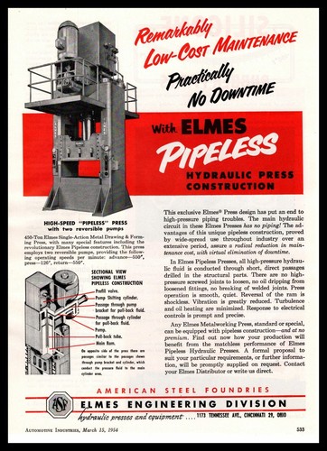 1954 elmes engineering pressa - elmes,