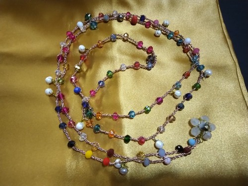 Collana bijoux uncinetto - collana,