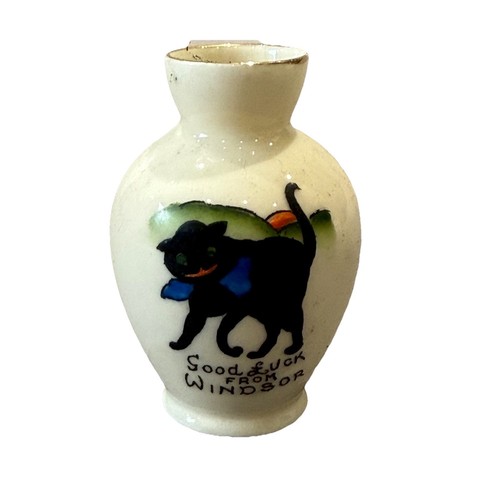 Vaso cinese gatto - , nero