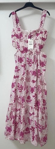 Abito midi zara rosa bianco - midi,