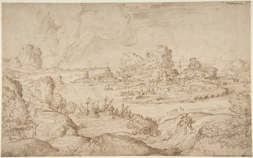 Domenico campagnola paesaggio - domenico,