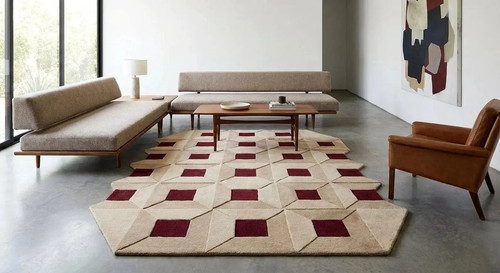 Tappeto lana geometrico - di,