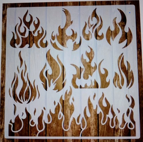 Fire stencil riutilizzabile - fire,