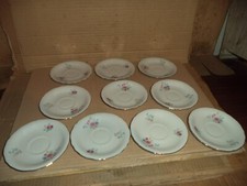 SET 10 PIATTI PIATTINI CAFFE' IN PORCELLANA ZEH SCHERZER BAVARIA GERMANY ANNI 50