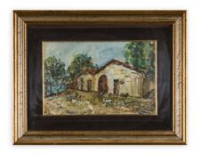 SCUOLA Italiana del  XX SECOLO Quadro Dipinto OLIO su Tavola - Casa di Campagna