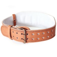 Cintura per sollevamento pesi cintura per allenamento cintura in pelle sport fitness body building tan