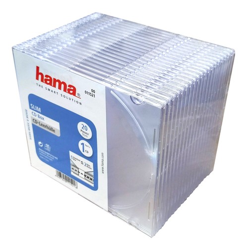 Hama dvd slim box clear - cd/dvd,