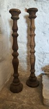 Coppia candelieri castagno