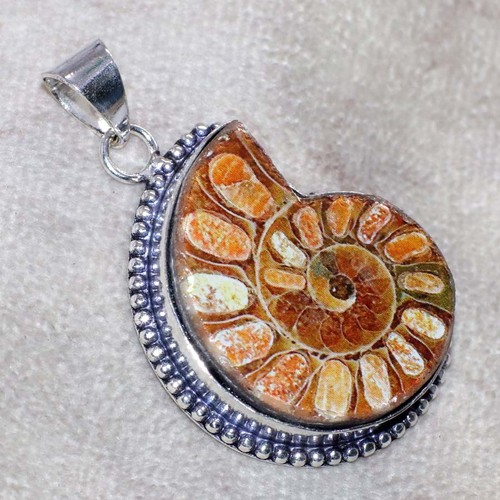 Ciondolo ammonite vetro - ammonite,