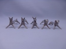 5 Silver Metal Knife Holders