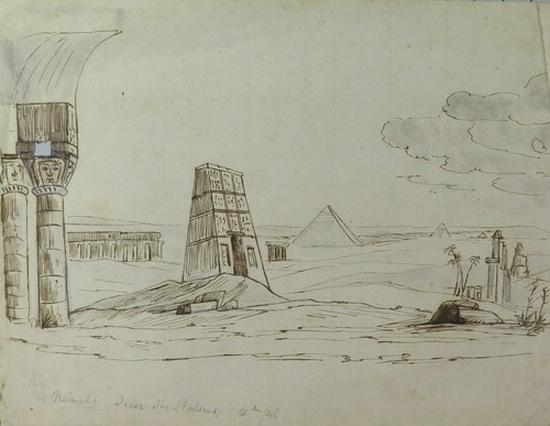 Disegno antico veduta - antico,