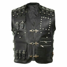 Gilet moto uomo vera pelle di