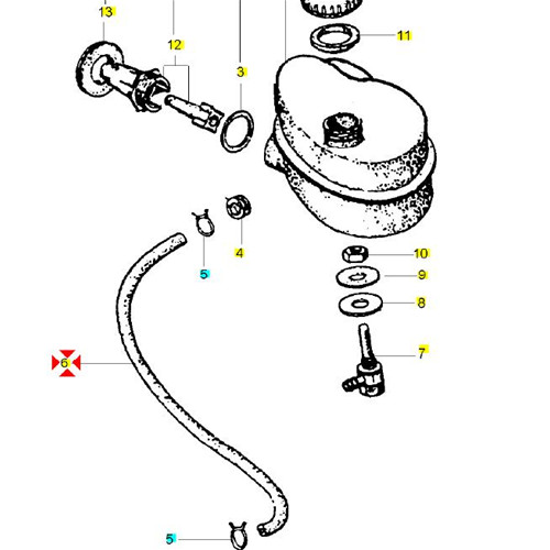 Tubo olio miscelatore per
