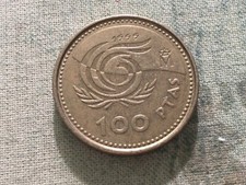 Moneta spagna 100 pesetas - spagna,