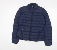 Giacca donna Geox blu puffer taglia 8 zip