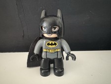 Lego Duplo Black Batman Minifigure w/ Cape Super Hero Duplo Minifig