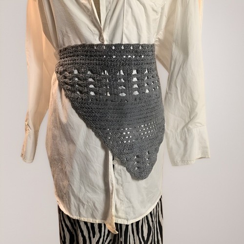 Sciarpa maglia grigia oversize