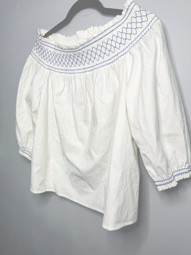 Camicetta top cotone bianco
