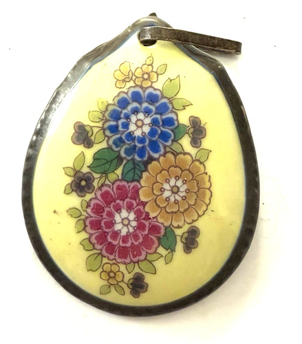 Ciondolo floreale porcellana