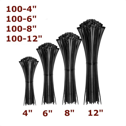 400 black cable zip ties - 400,