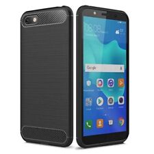 B-case Custodia Tpu Cover Case Effetto Metal Carbon Black per Huawei Y5 (2018)
