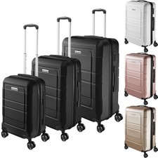 Set valigie da viaggio rigide 3 pezzi trolley con lucchetto TSA combinazione 