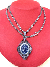 UNOAERRE OROLOGIO/CATENA ARGENTO 925 VINTAGE JUNGFRAU 17 RUBINI FUNZIONANTE '70