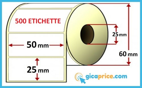 Rotolo 500 etichette termiche - rotolo,